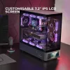 Korpusas PC Tacens Mars Gaming MCLCDPRO Midi Tower – Juodas, IPS 7,2 colio ekranas, maitinimo šaltinis apačioje, ATX/Micro‑ATX/Mini‑ITX