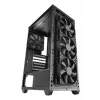 PC korpusas TACENS Mars Gaming MC-PMAX Midi Tower – ATX/Micro-ATX/Mini-ITX, 3x120mm priekyje, 1x120mm gale, 2x3,5 colio ir 2x2,5 colio vietos, juodas