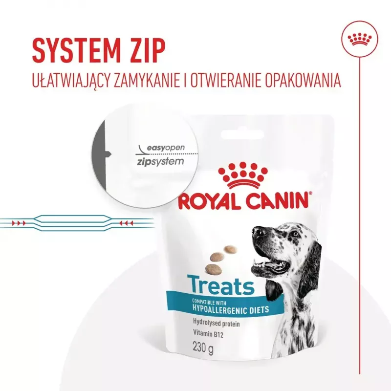 Hipoalerginiai šunų skanėstai Royal Canin 230 g – paukštienos dresūros užkandžiai, be glitimo ir cukraus, suaugusiems šunims
