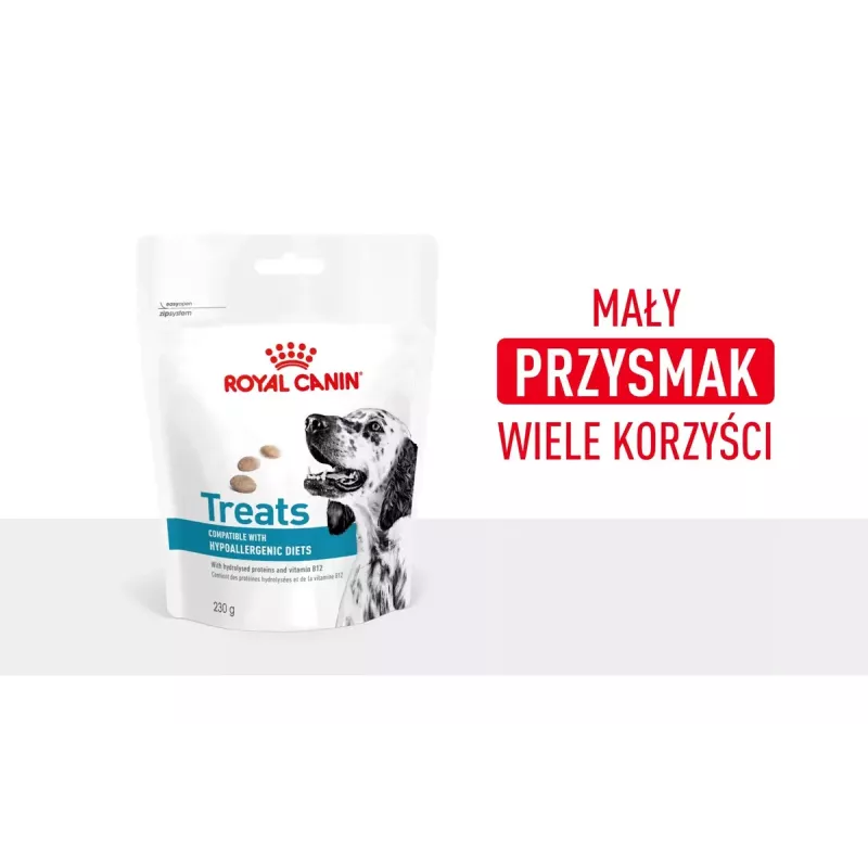 Hipoalerginiai šunų skanėstai Royal Canin 230 g – paukštienos dresūros užkandžiai, be glitimo ir cukraus, suaugusiems šunims