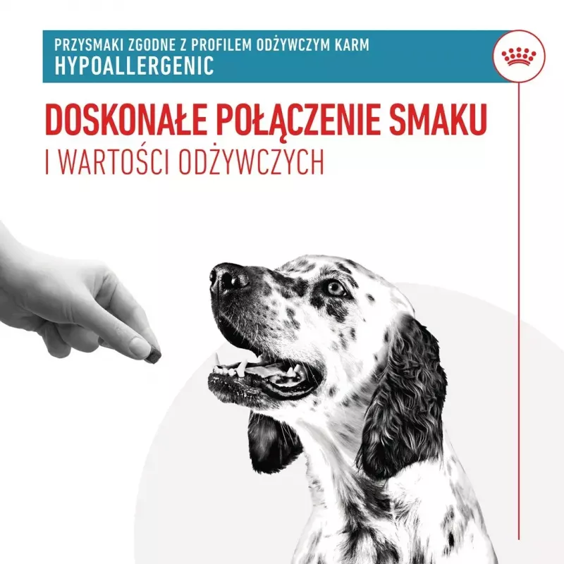 Hipoalerginiai šunų skanėstai Royal Canin 230 g – paukštienos dresūros užkandžiai, be glitimo ir cukraus, suaugusiems šunims