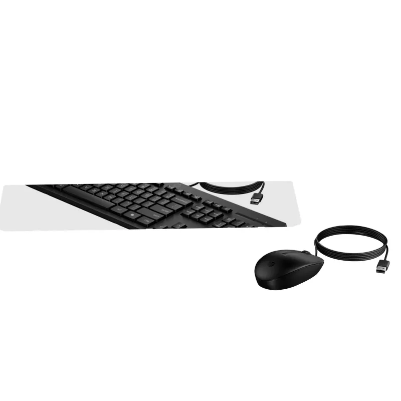 HP 225 laidinis pelės ir klaviatūros rinkinys, pilno dydžio, USB, juodas