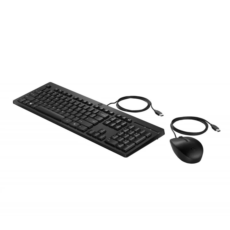 HP 225 laidinis pelės ir klaviatūros rinkinys, pilno dydžio, USB, juodas