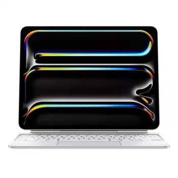 Apple Magic Keyboard iPad Pro 13 inch M4 - belaidė klaviatūra su valdymo kilimėliu, švediška balta