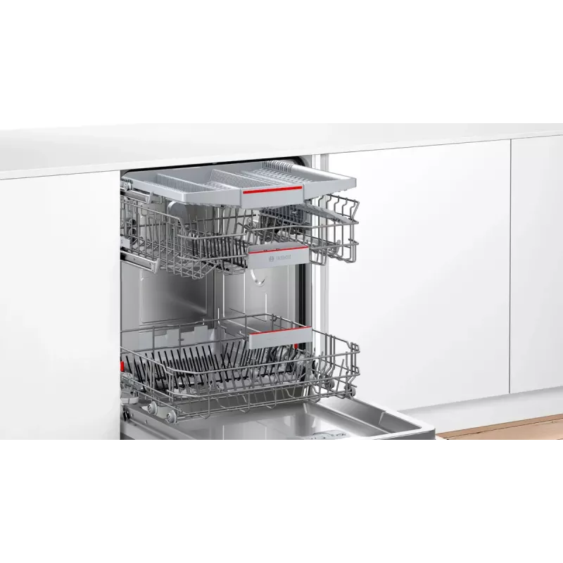 Įmontuojamas indaplovė Bosch Serie 4 SMV4EVX00E — 14 komplektų, 60 cm, 6 programos, 44 dB, šilumokaičio džiovinimas