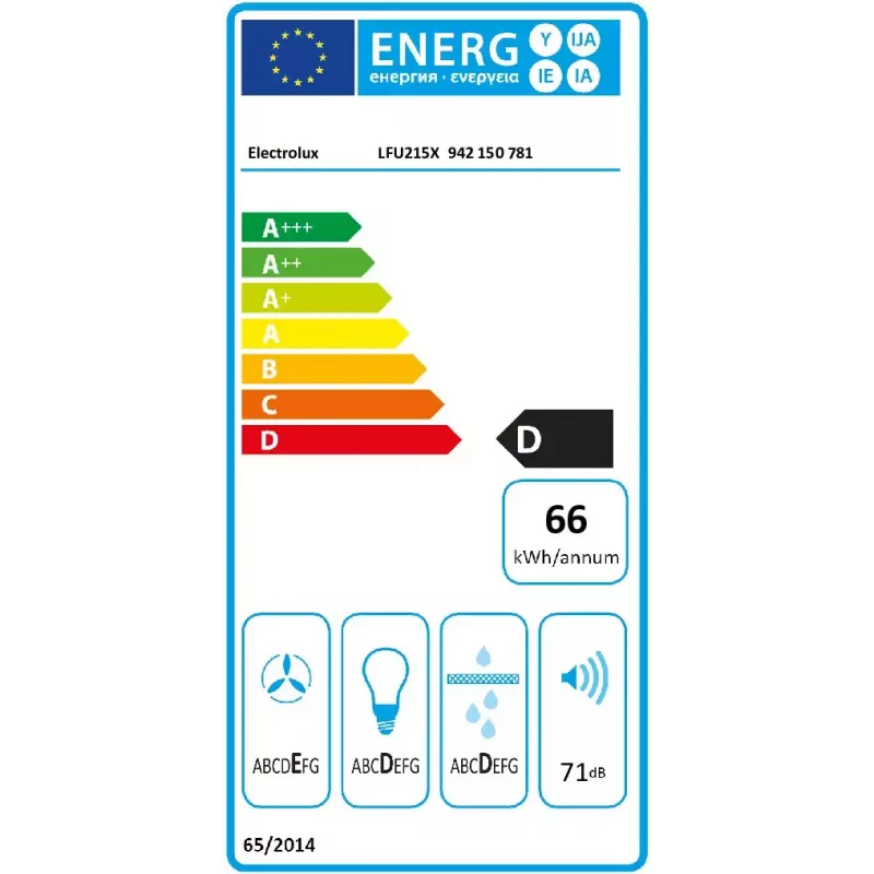Gartraukis po spintele Electrolux LFU215X, nerūdijantis plienas, 498×132–510 mm, 3 greičiai, 272 m³/h, aliumininis riebalų filtras