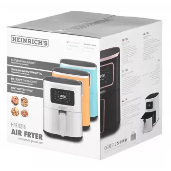 Kaitintuvas su karšto oro funkcija HEINRICH'S HFR 8216, 5,0 l talpa, 1450 W, geltona