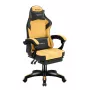 Žaidimų kėdė Huzaro Force 3.7 – ergonomiška aukšta nugara, geltona sėdynė, reguliuojami porankiai, aukštis 107,5–116,5 cm