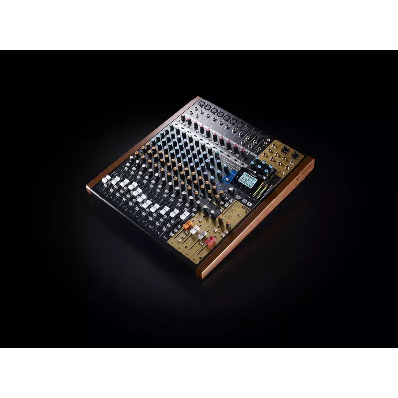 Audio maišytuvas Tascam MODEL 16 – 16 kanalų, 24 bitų DSP, 44,1/48 kHz, Bluetooth 5.0, USB B tipo, SD kortelių skaitytuvas