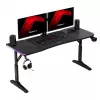 Gaming stalas huzaro Hero 4.6 RGB – juodas stačiakampis 1600×600 mm, reguliuojamas aukštis