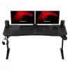 Gaming stalas huzaro Hero 4.6 RGB – juodas stačiakampis 1600×600 mm, reguliuojamas aukštis