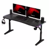 Gaming stalas huzaro Hero 4.6 RGB – juodas stačiakampis 1600×600 mm, reguliuojamas aukštis