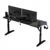 Gaming stalas huzaro Hero 4.6 RGB – juodas stačiakampis 1600×600 mm, reguliuojamas aukštis