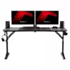 Gaming stalas huzaro Hero 4.6 RGB – juodas stačiakampis 1600×600 mm, reguliuojamas aukštis