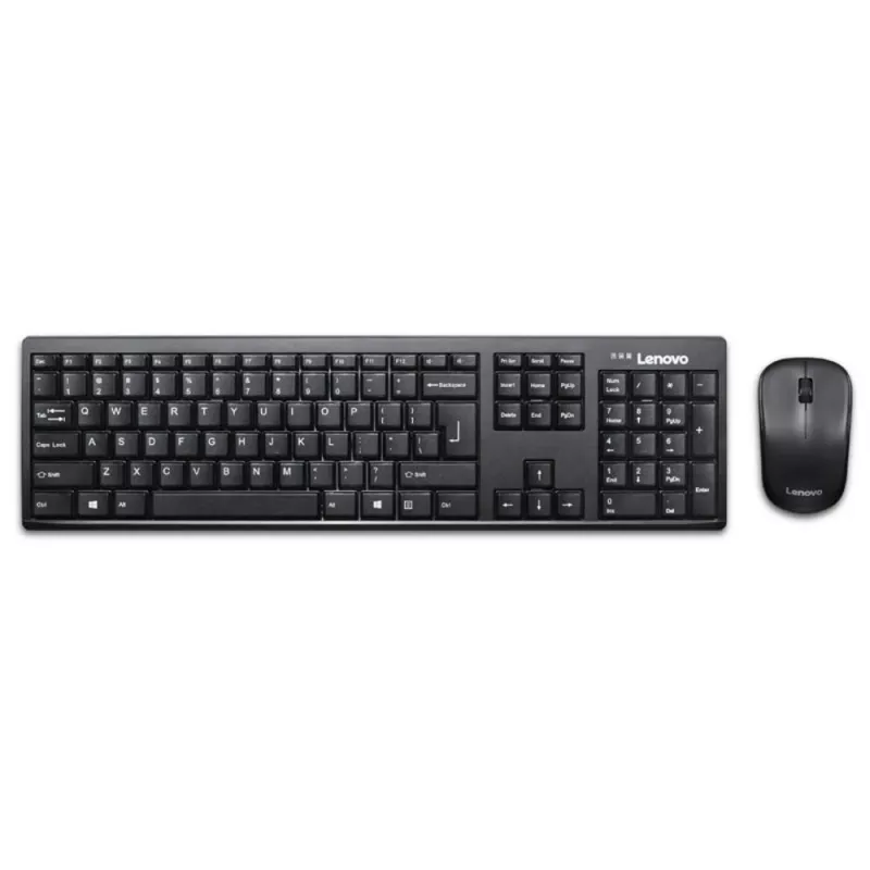 Lenovo GX30L66303 belaidė klaviatūra ir pelė, QWERTY, JAV anglų, juoda