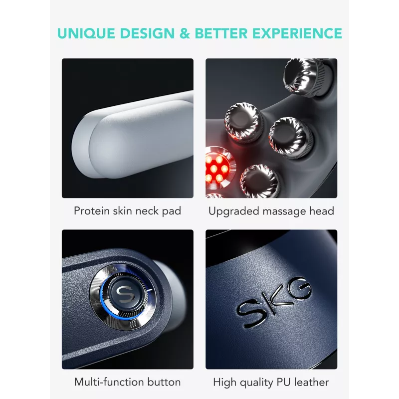 Masažinis prietaisas SKG G7-Pro-Fold Blue – kombinuotas, suspaudimo, minkymo ir vibracijos masažas