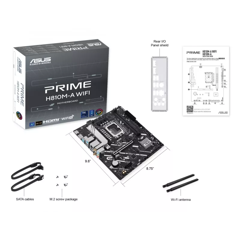 ASUS PRIME H810M-A WIFI Intel H810 LGA 1851 (Socket V1) micro ATX pagrindinė plokštė