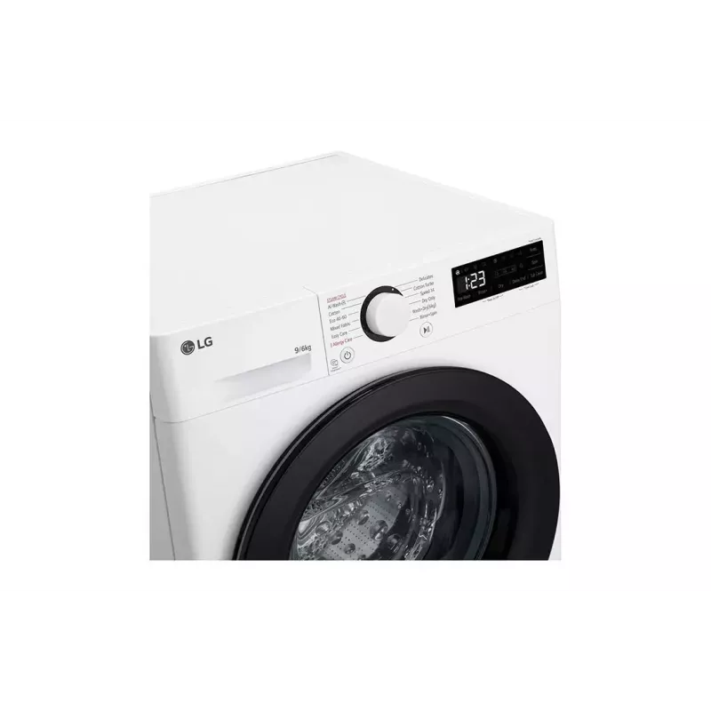 LG F4DR509SBW skalbyklė-džiovintuvė laisvai pastatoma priekinio pakrovimo juoda, balta
