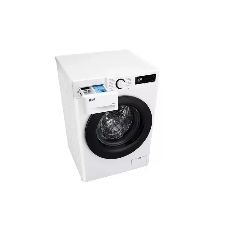 LG F4DR509SBW skalbyklė-džiovintuvė laisvai pastatoma priekinio pakrovimo juoda, balta
