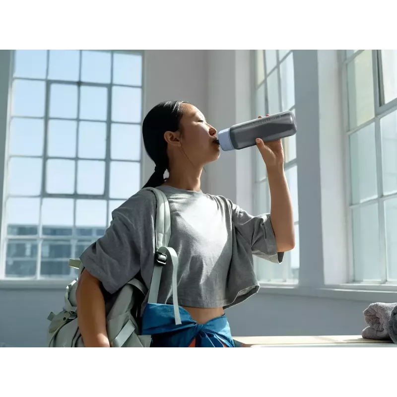 Filtravimo butelis BRITA Active 600 ml Pastelinė mėlyna su 2 MicroDisc filtrais, plastikas, be BPA, 233 mm
