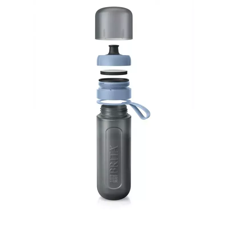 Filtravimo butelis BRITA Active 600 ml Pastelinė mėlyna su 2 MicroDisc filtrais, plastikas, be BPA, 233 mm