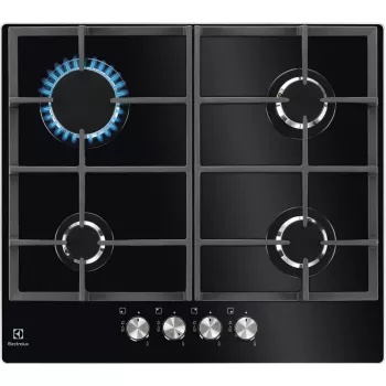 Įmontuojama dujinė kaitlentė Electrolux KGG6426K, juoda, 56 cm, 4 zonos