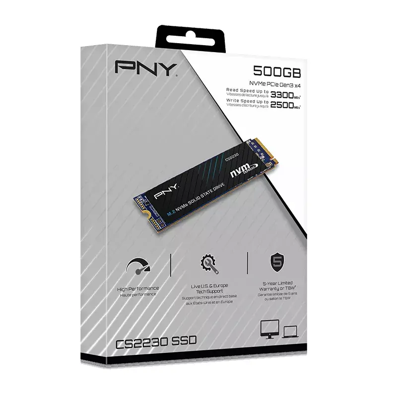 SSD diskas PNY 500GB M.2 2280 PCI-E x4 Gen3 NVMe M280CS2230-500-RB