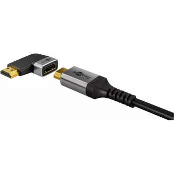 Goobay 72012 vaizdo adapteris HDMI Type A kištukas juodas sidabrinis