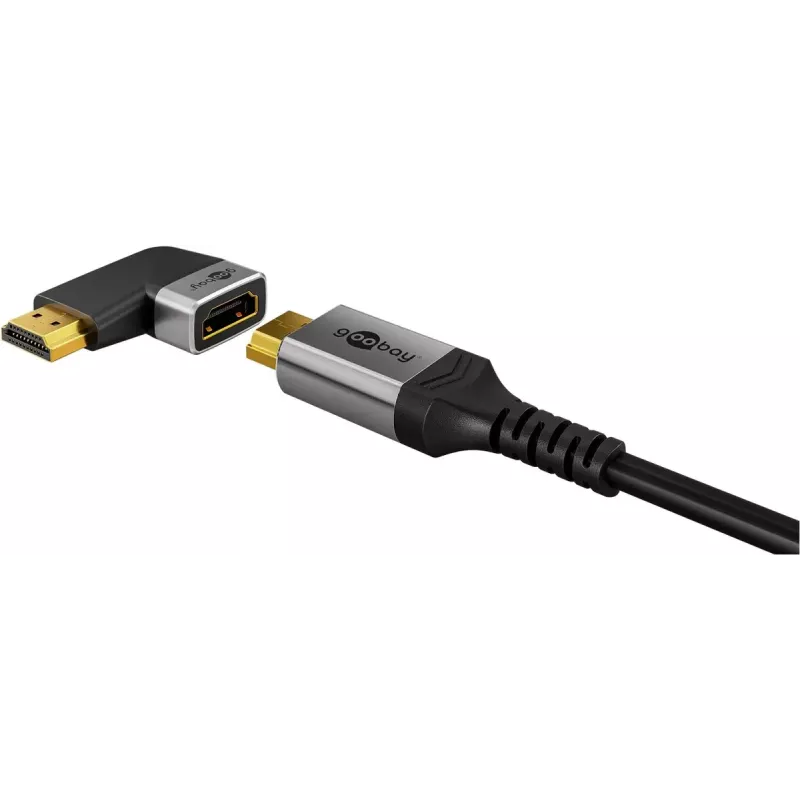 Goobay 72012 vaizdo adapteris HDMI Type A kištukas juodas sidabrinis