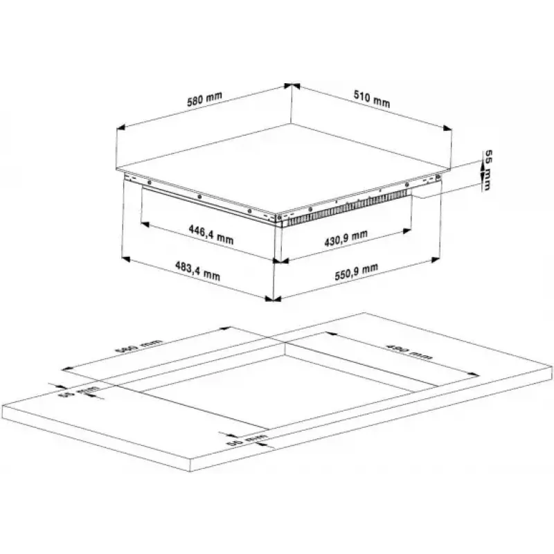Beko HII 64400 MT įmontuojama indukcinė kaitlentė 60 cm juoda