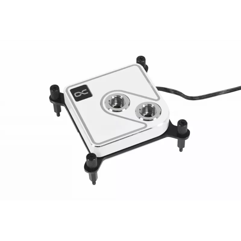 Vandens blokas CPU Alphacool Core 1 Aurora Brass Copper Nickel Transparent White 72mm