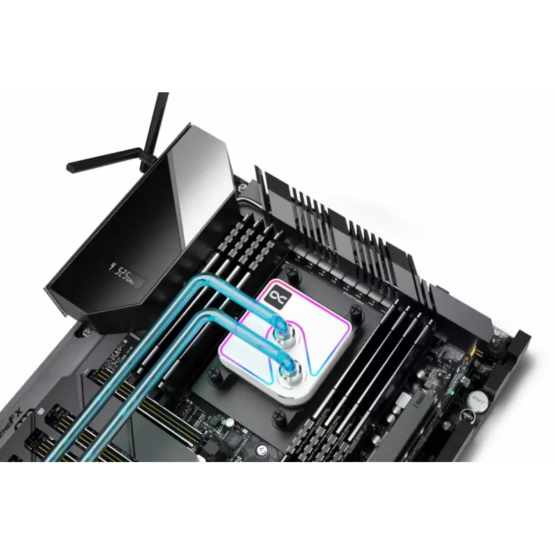 Vandens blokas CPU Alphacool Core 1 Aurora Brass Copper Nickel Transparent White 72mm