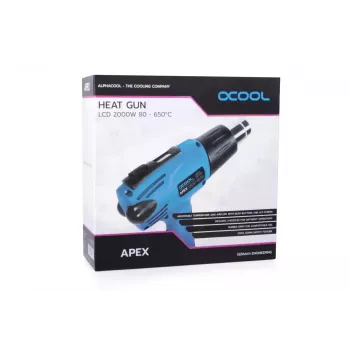 Karšto oro pistoletas Alphacool 10178 650 °C 2000 W juodai mėlynas