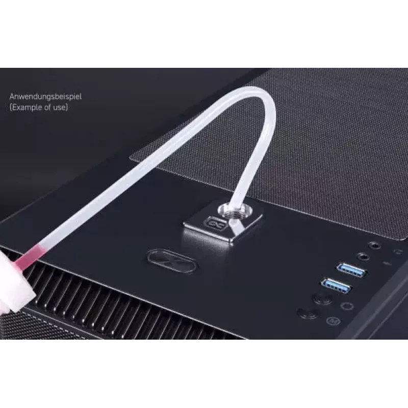 Alphacool Apex Fillport chromuotas žalvarinis 30mm 42mm 15mm