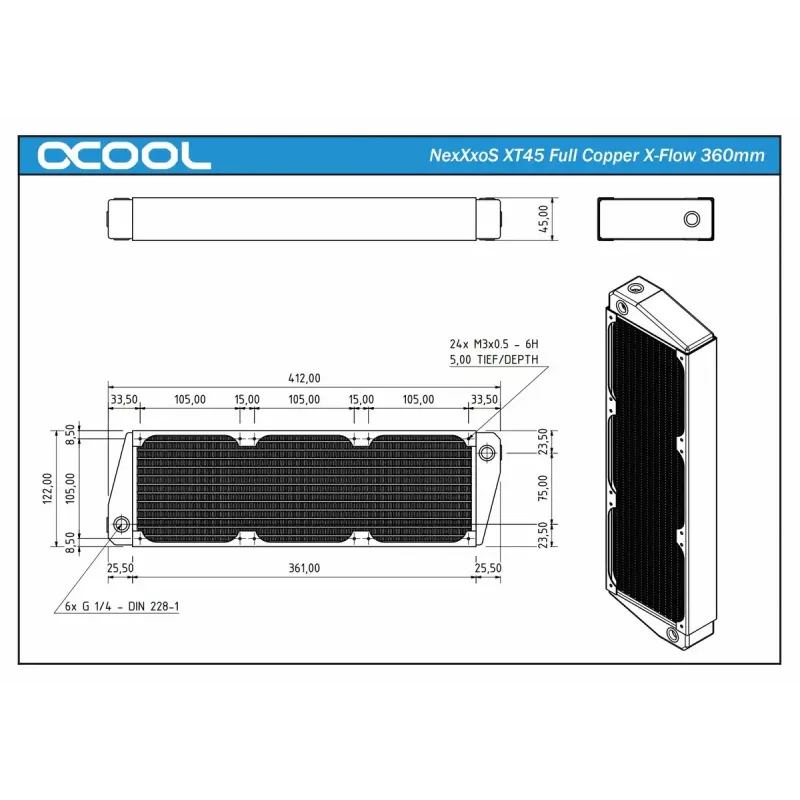 Radiatorius Alphacool NexXxoS XT45 1011662