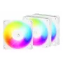 ARCTIC Freezer P12 Pro Reverse A-RGB (Balta) – 3 vnt. pakuotė – 120 mm A-RGB PWM ventiliatorius su kabelio skirstytuvu