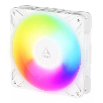 ARCTIC Freezer P12 Pro Reverse A-RGB (Balta) – 3 vnt. pakuotė – 120 mm A-RGB PWM ventiliatorius su kabelio skirstytuvu