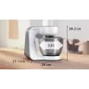 Virtuvinis kombainas Bosch Serie 4 MUM58200 — 1000 W, 3,9 L nerūdijančio plieno dubuo, baltas