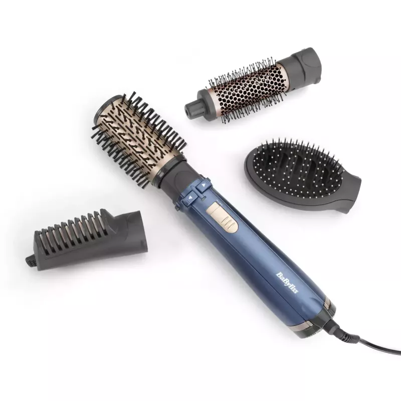 Karšto oro šepetys BaByliss Style Pro 1000 AS965E — 1000 W, 2,5 m laidas, 4 antgaliai, keraminis šildytuvas, jonizacija, automatinis sukimasis