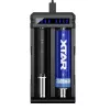 Įkroviklis XTAR SC2 Li-ion 18650 2 lizdai, USB-C maitinimas, LED indikatoriai, juodas