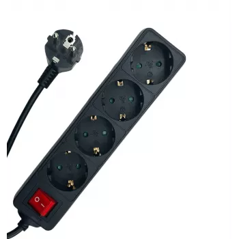 MicroConnect MC-GRU0045BS ilgintuvas 5 m 4 kištukiniai lizdai Juodas