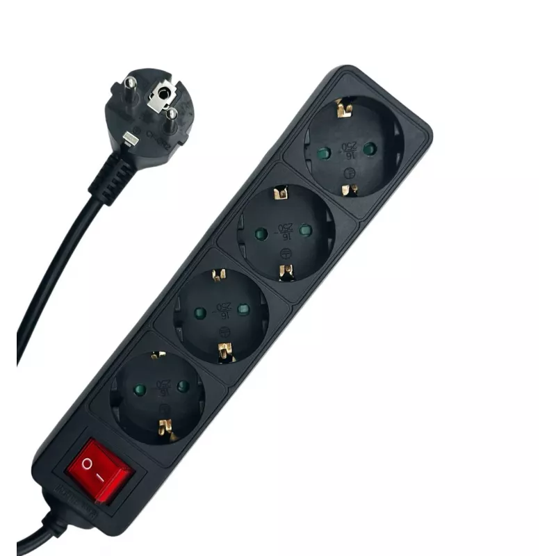 MicroConnect MC-GRU0045BS ilgintuvas 5 m 4 kištukiniai lizdai Juodas