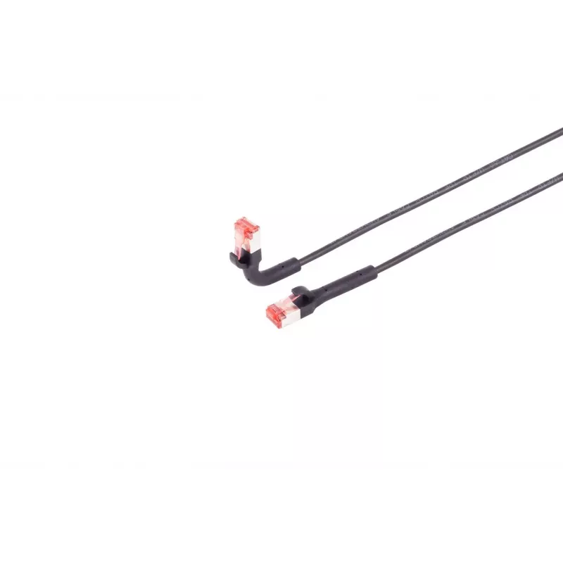 Tinklo kabelis Lanview LV-6AFTP-FLEX-ANG-10B RJ45 Cat6A 10m Juodas