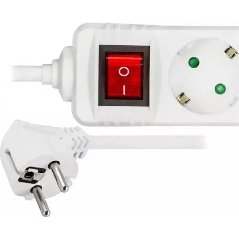 Microconnect GRU0035WS ilgintuvas 5 m 3 kištukiniai lizdai Baltas