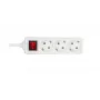 Microconnect GRU0035WS ilgintuvas 5 m 3 kištukiniai lizdai Baltas