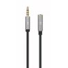 3,5 mm ilginimo laidas Manhattan 1 m vyriškas/moteriškas plonas dizainas juodas/sidabrinis