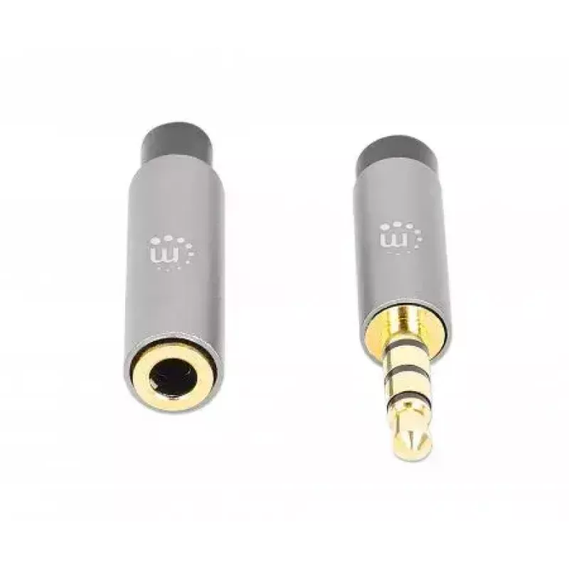 3,5 mm ilginimo laidas Manhattan 1 m vyriškas/moteriškas plonas dizainas juodas/sidabrinis