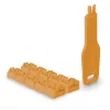 Lindy RJ45 prievadų užraktai oranžiniai 10 vnt. + 1 raktas