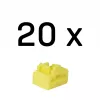 Lindy RJ-45 prievadų blokatoriai be rakto, 20 vnt., geltoni