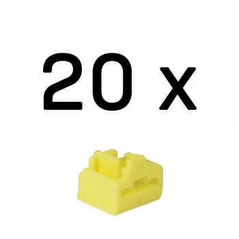 Lindy RJ-45 prievadų blokatoriai be rakto, 20 vnt., geltoni